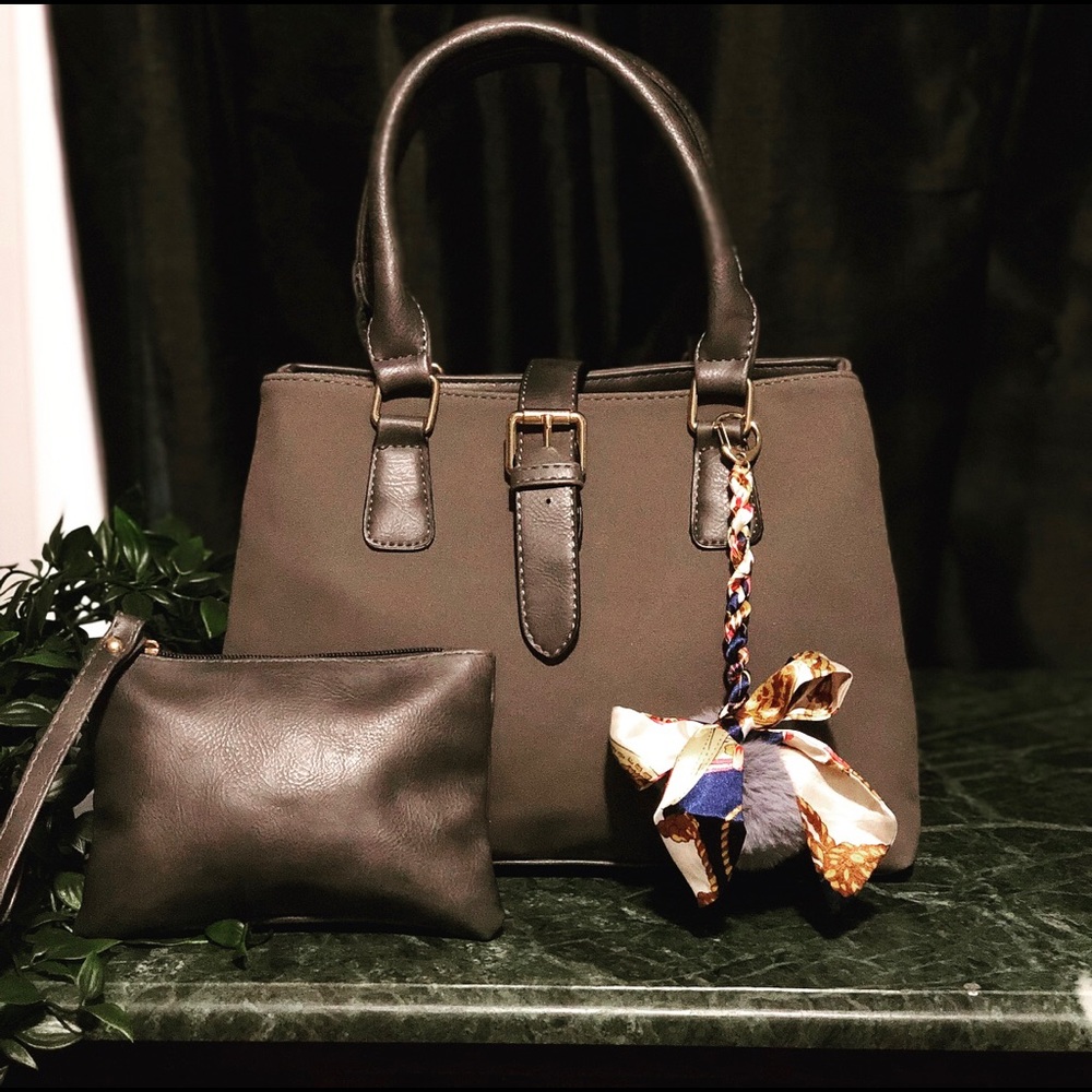 Gray Handbag